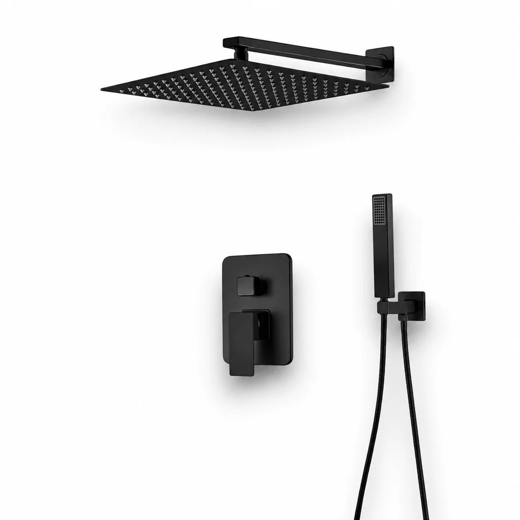 Colonne de douche encastrable noir mat