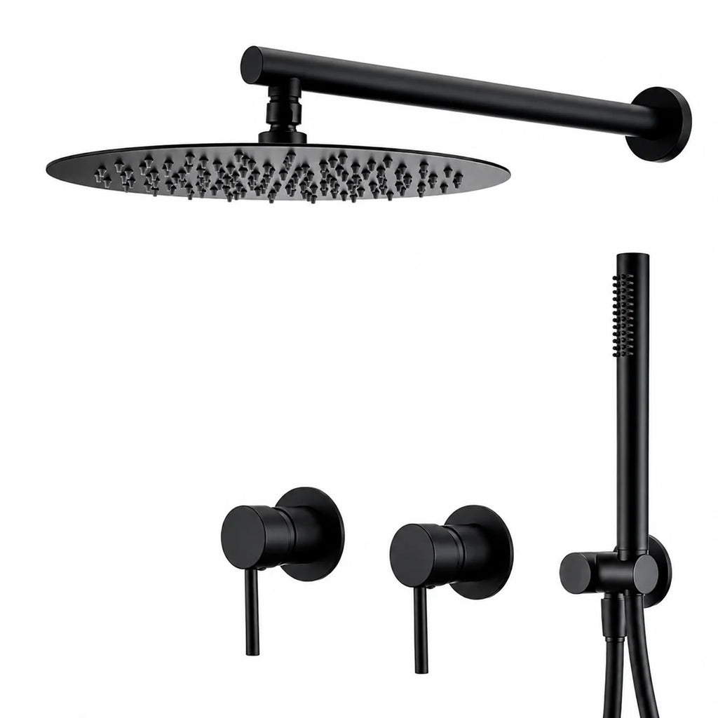 Colonne de douche encastrable noir mat