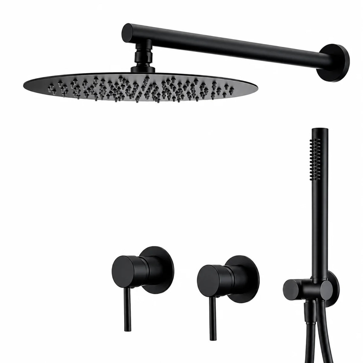 Colonne de douche encastrable noir mat