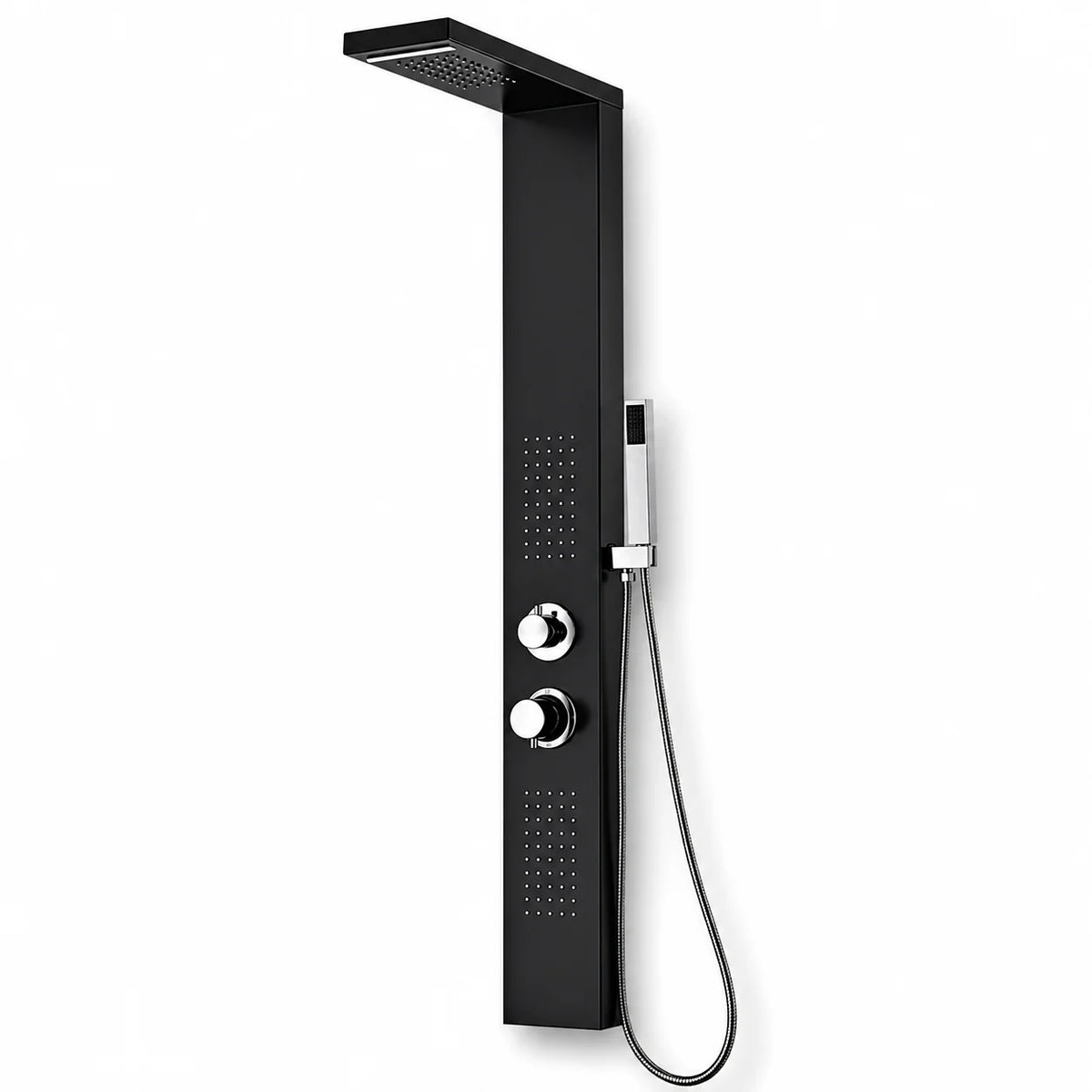 Colonne de Douche Hydromassante Noir Mat 4 Jets