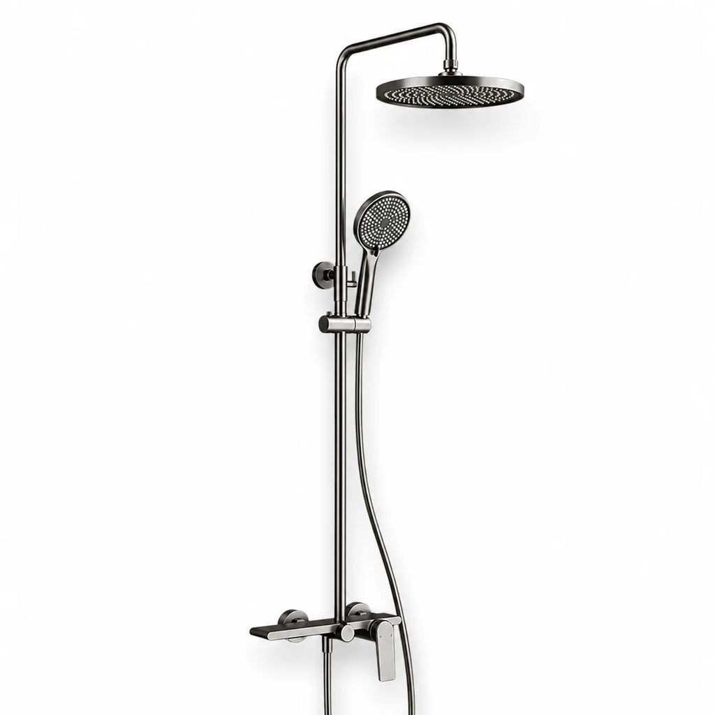 Colonne de douche thermostatique gris brossé