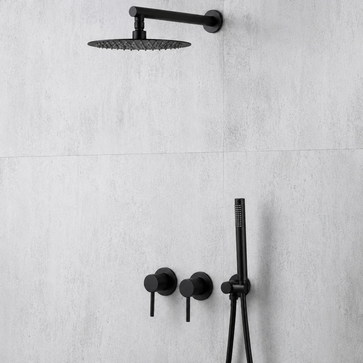 Colonne de douche encastrable noir mat