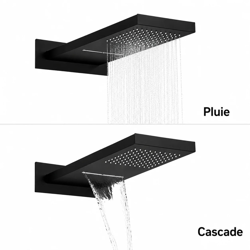 Colonne de douche encastrable noir mat