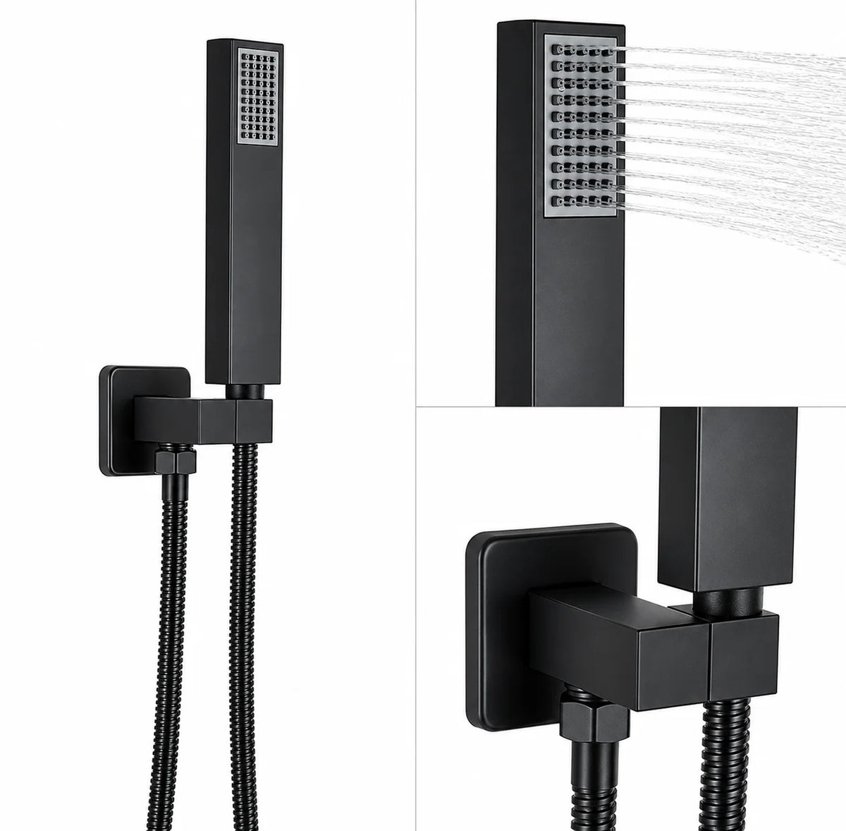 Colonne de douche encastrable noir mat