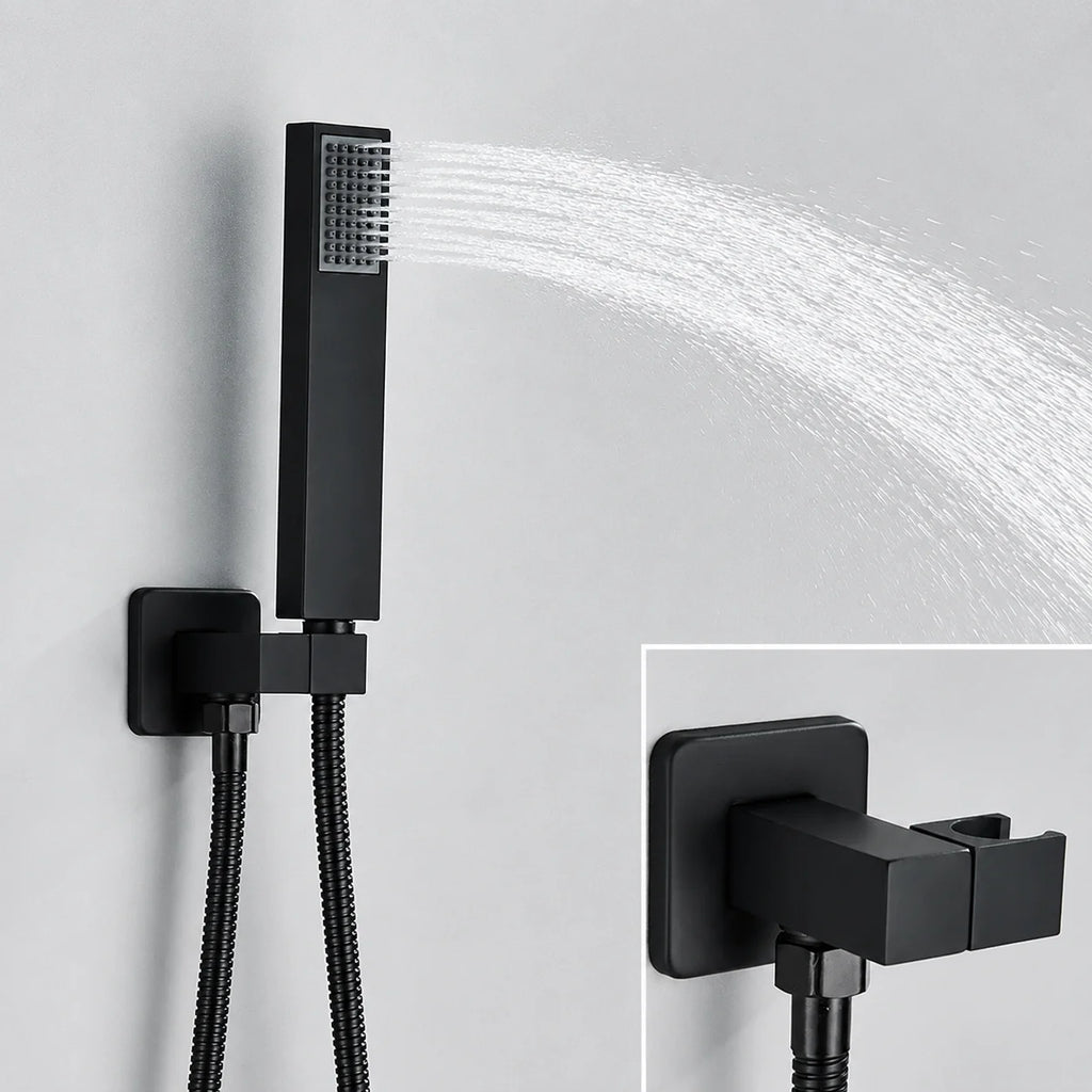 Colonne de douche encastrable noir mat