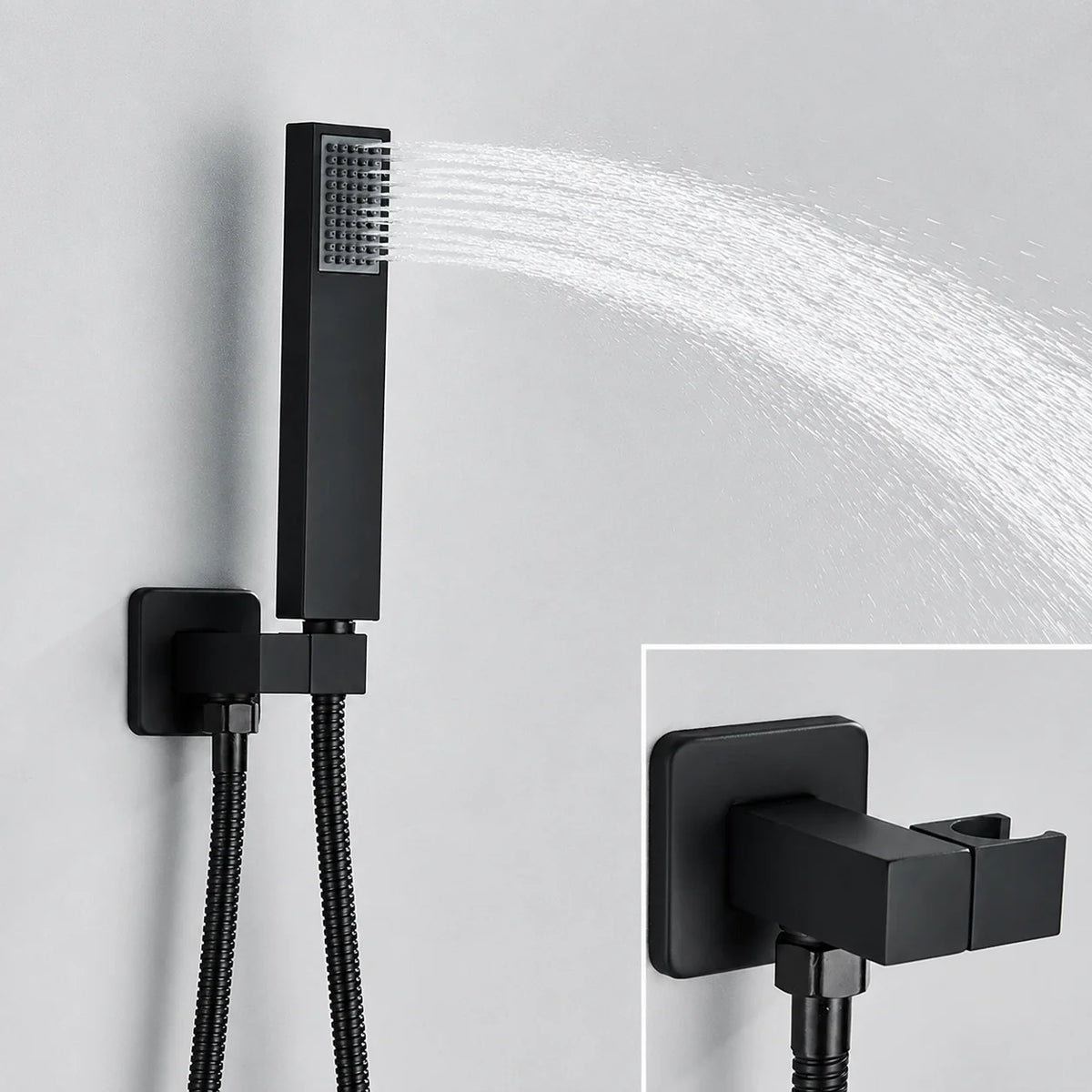 Colonne de douche encastrable noir mat