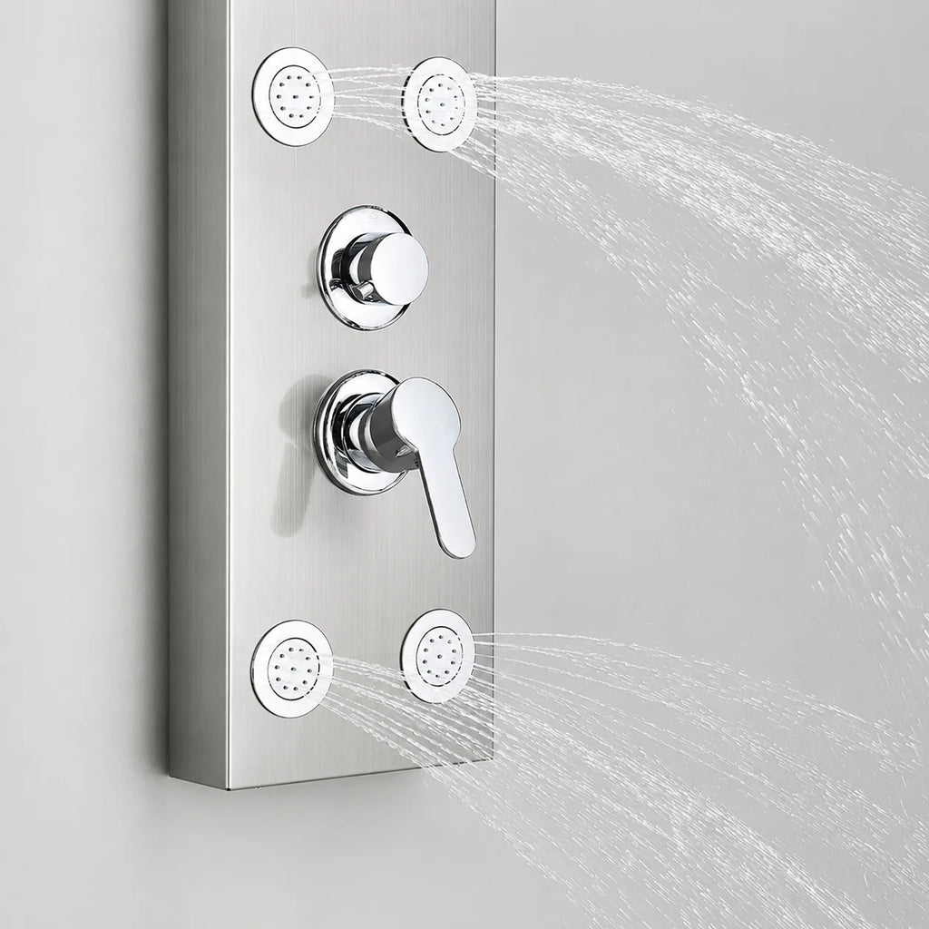Colonne de douche hydromassante gris