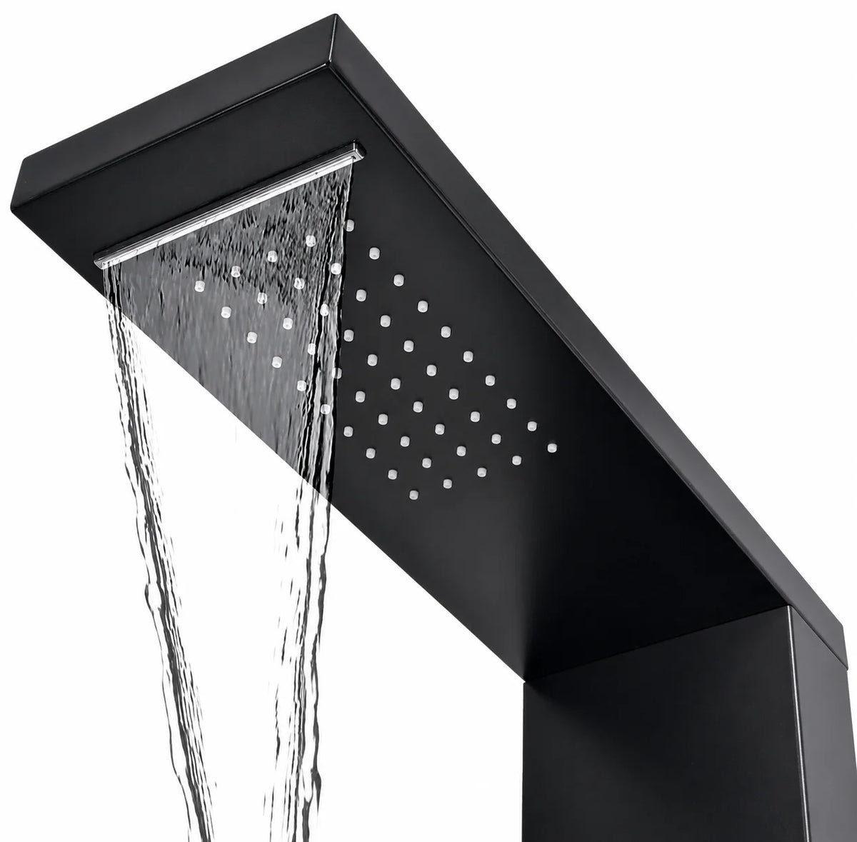 Colonne de Douche Hydromassante Noir Mat 4 Jets