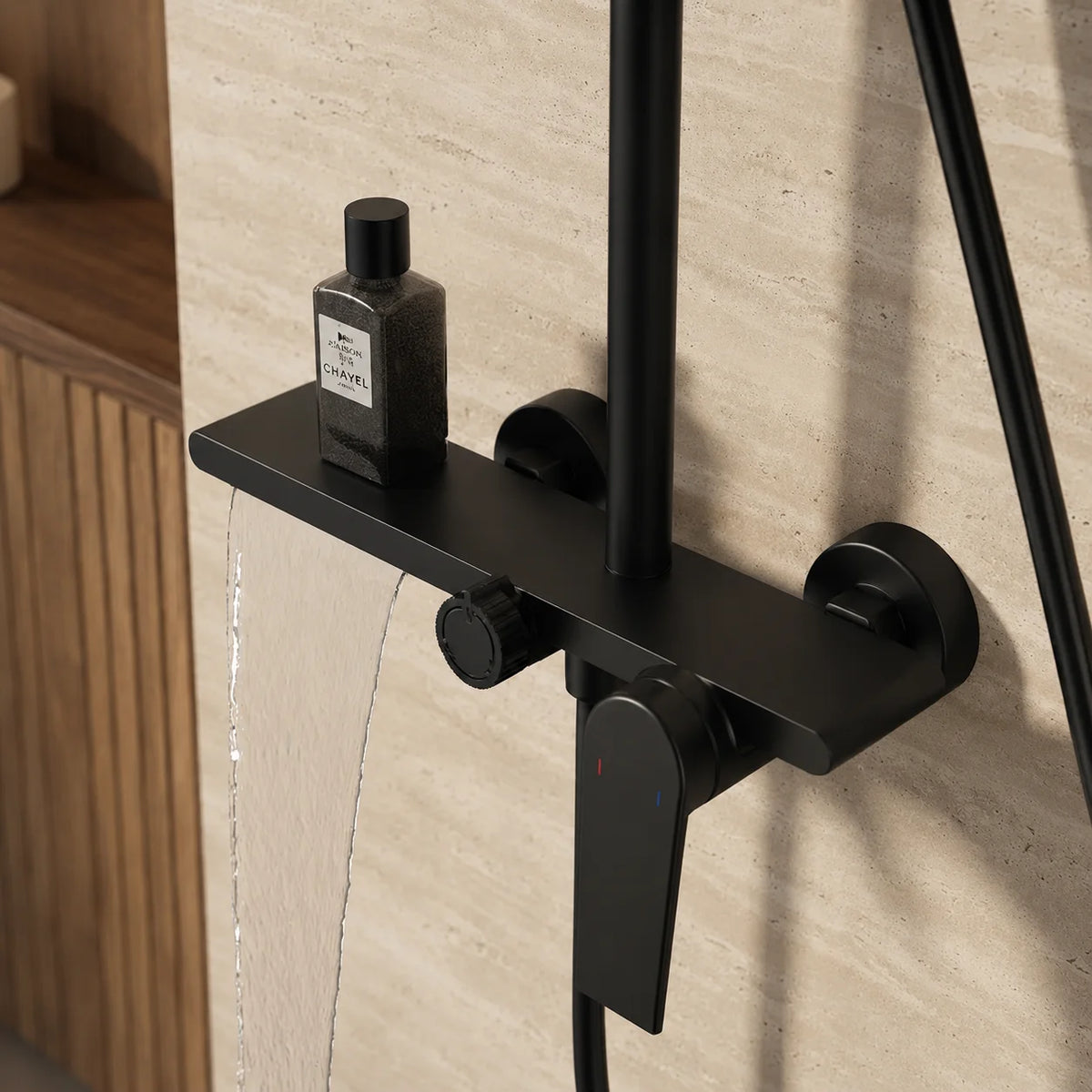 Colonne de douche thermostatique noir mat