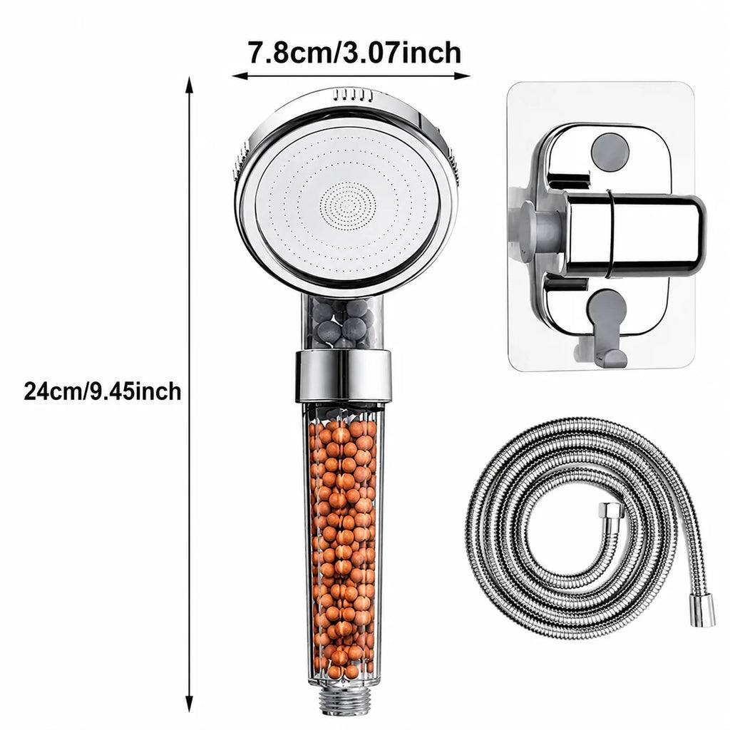 Pommeau de Douche Filtrant Anti-Calcaire Billes