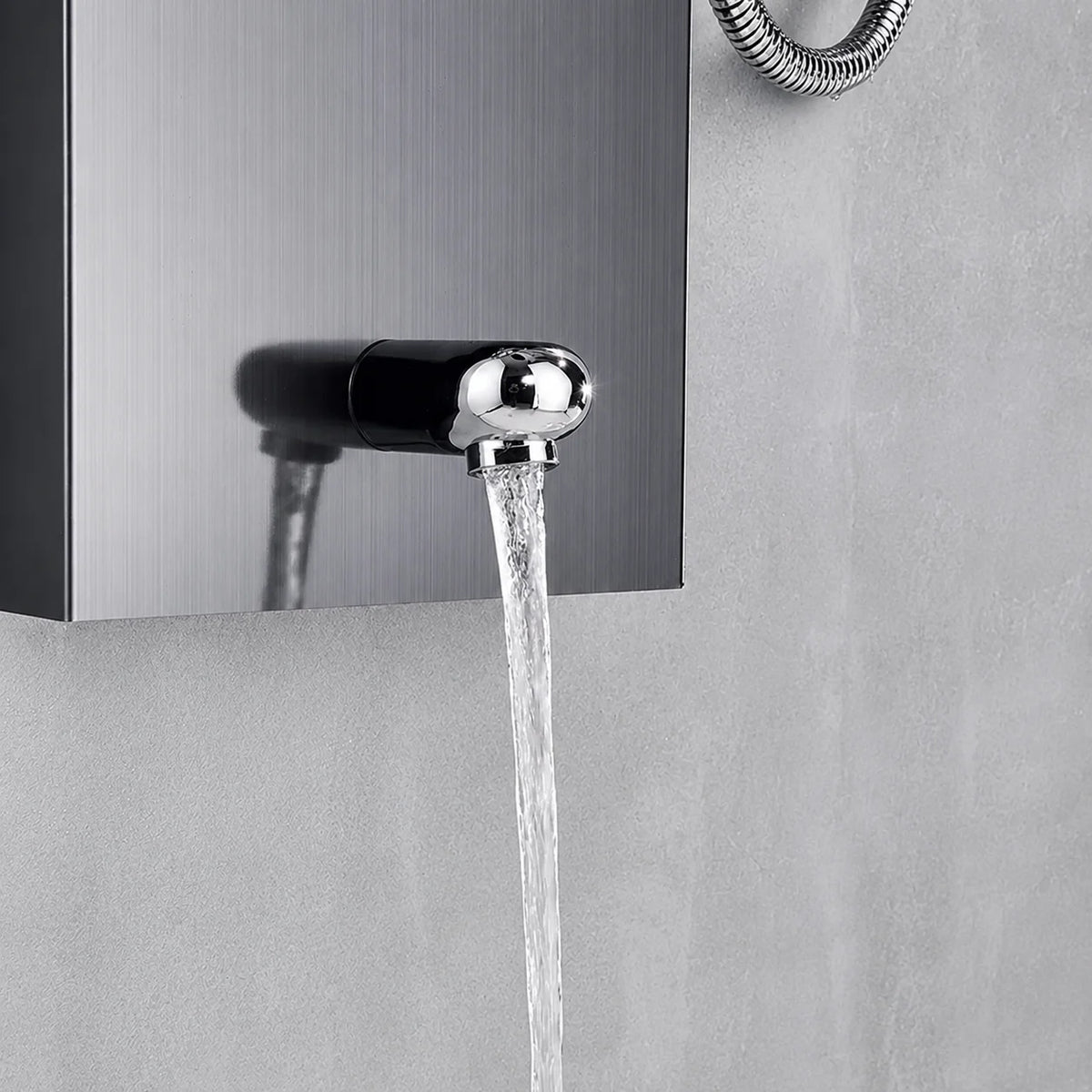 Colonne de douche hydromassante à affichage digital noir