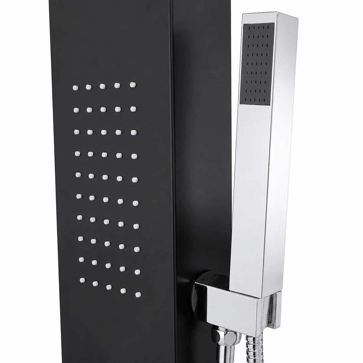 Colonne de Douche Hydromassante Noir Mat 4 Jets