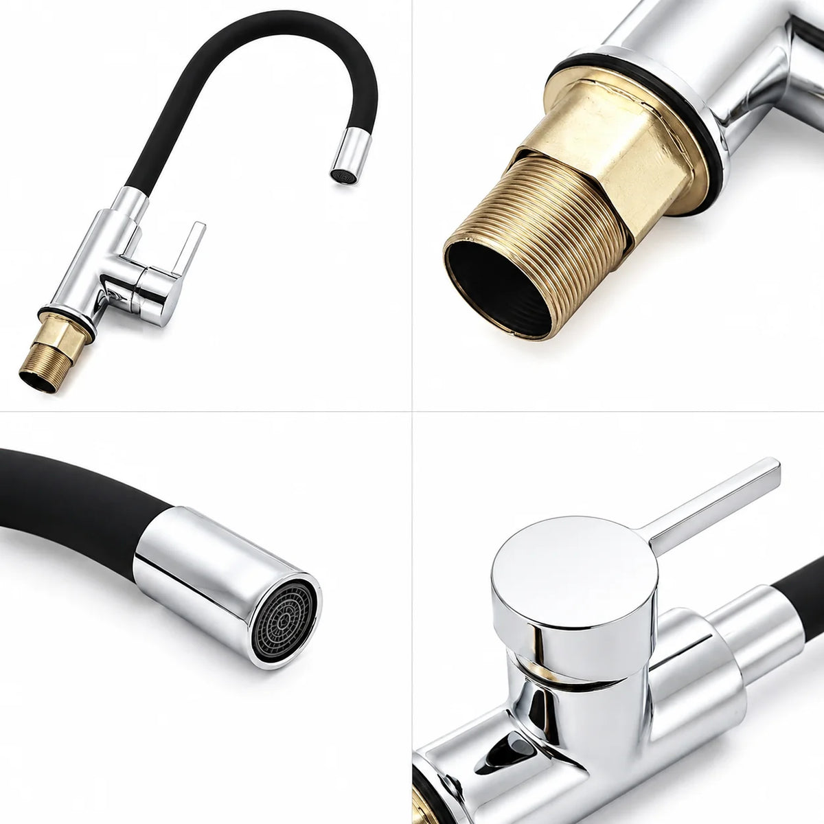 Robinet de Cuisine Flexible Inox 360°