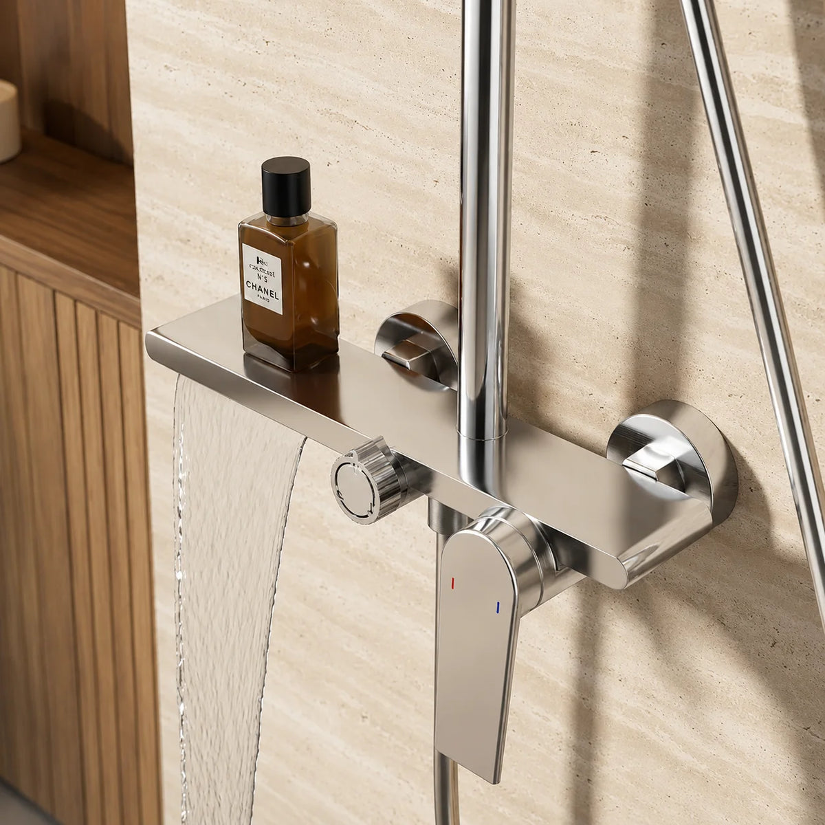 Colonne de douche thermostatique chrome