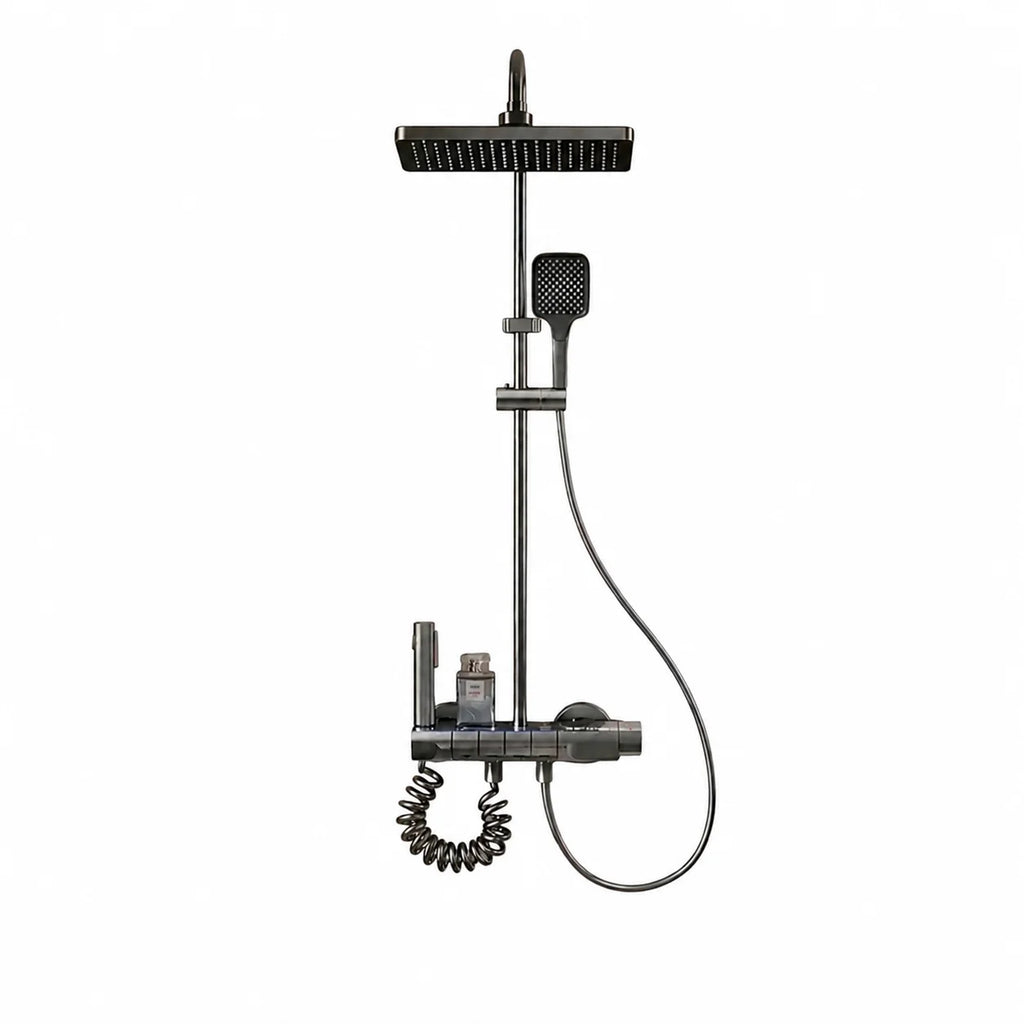 Colonne de Douche Thermostatique Gris Brossé