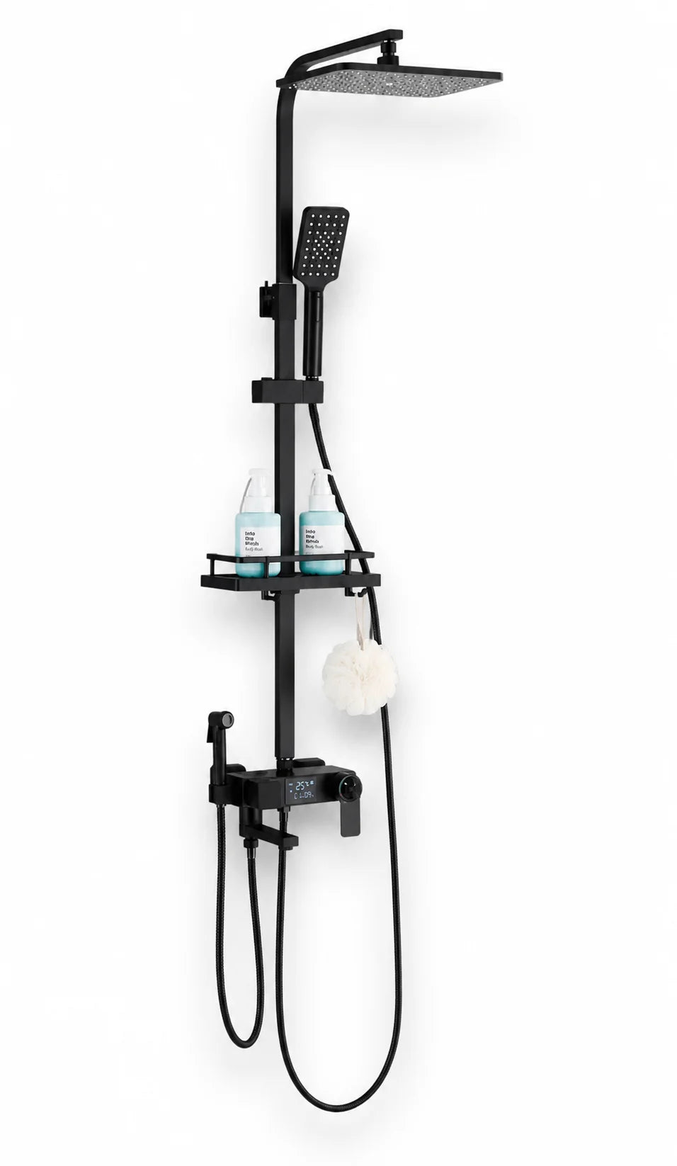 Colonne de Douche Thermostatique Noir Mat
