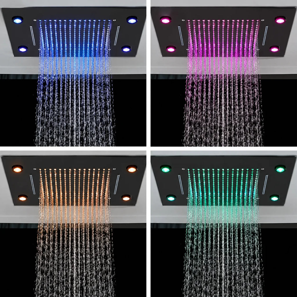 Colonne de douche encastrable noir mat