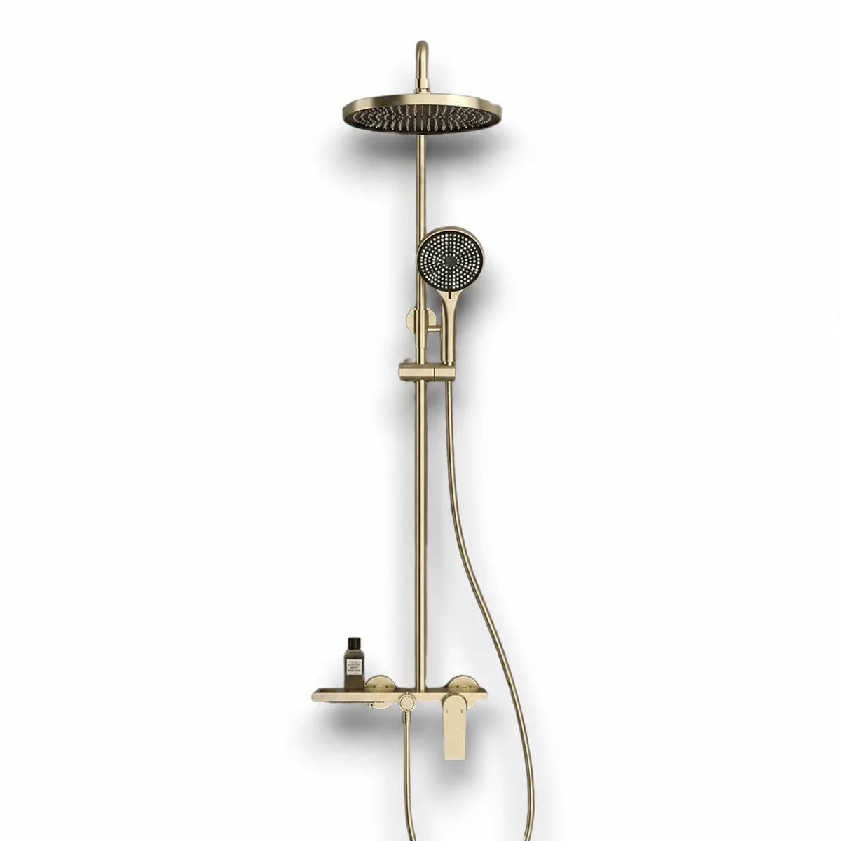 Colonne de douche thermostatique or brossé