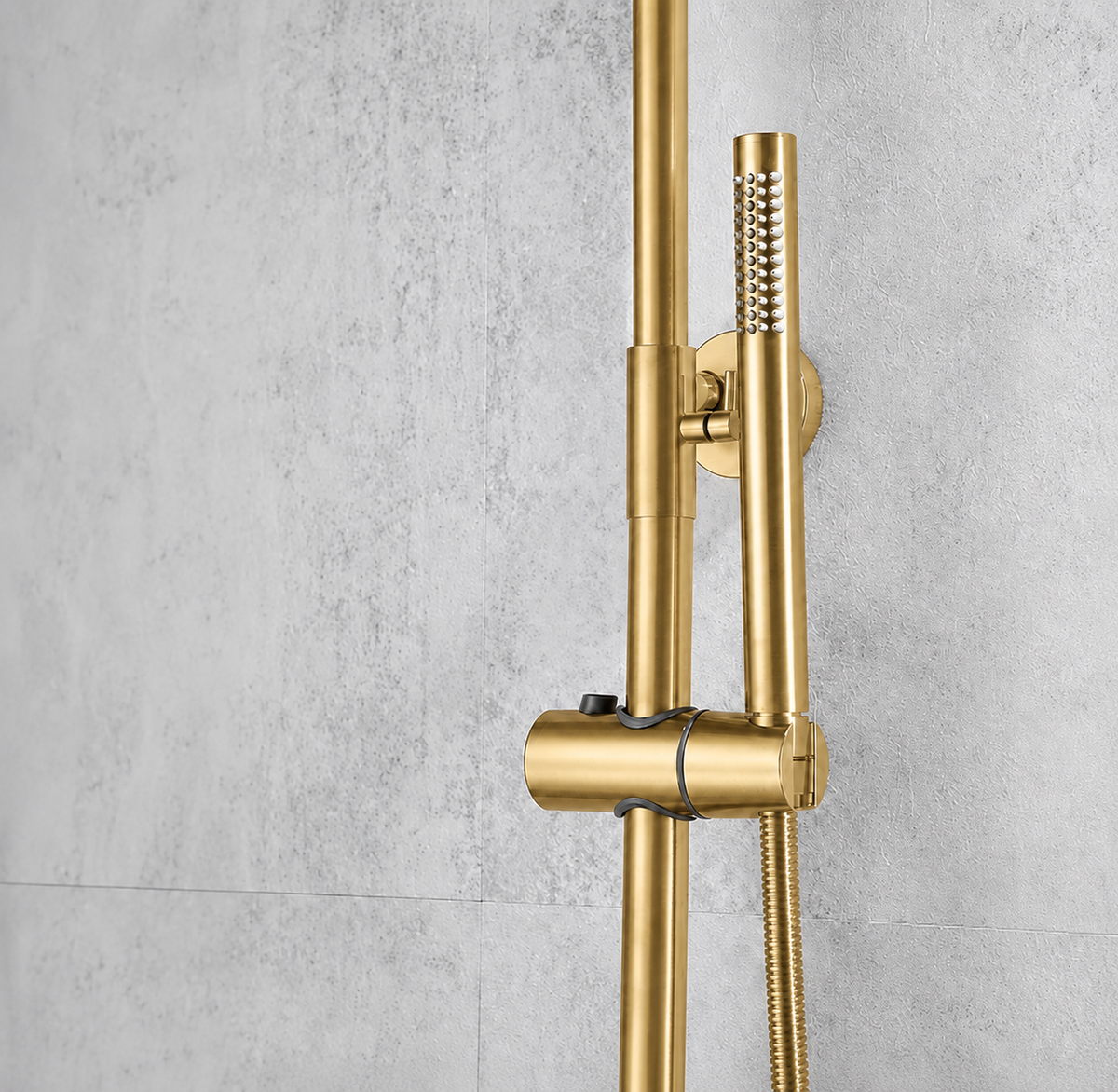 Colonne de douche thermostatique or brossé