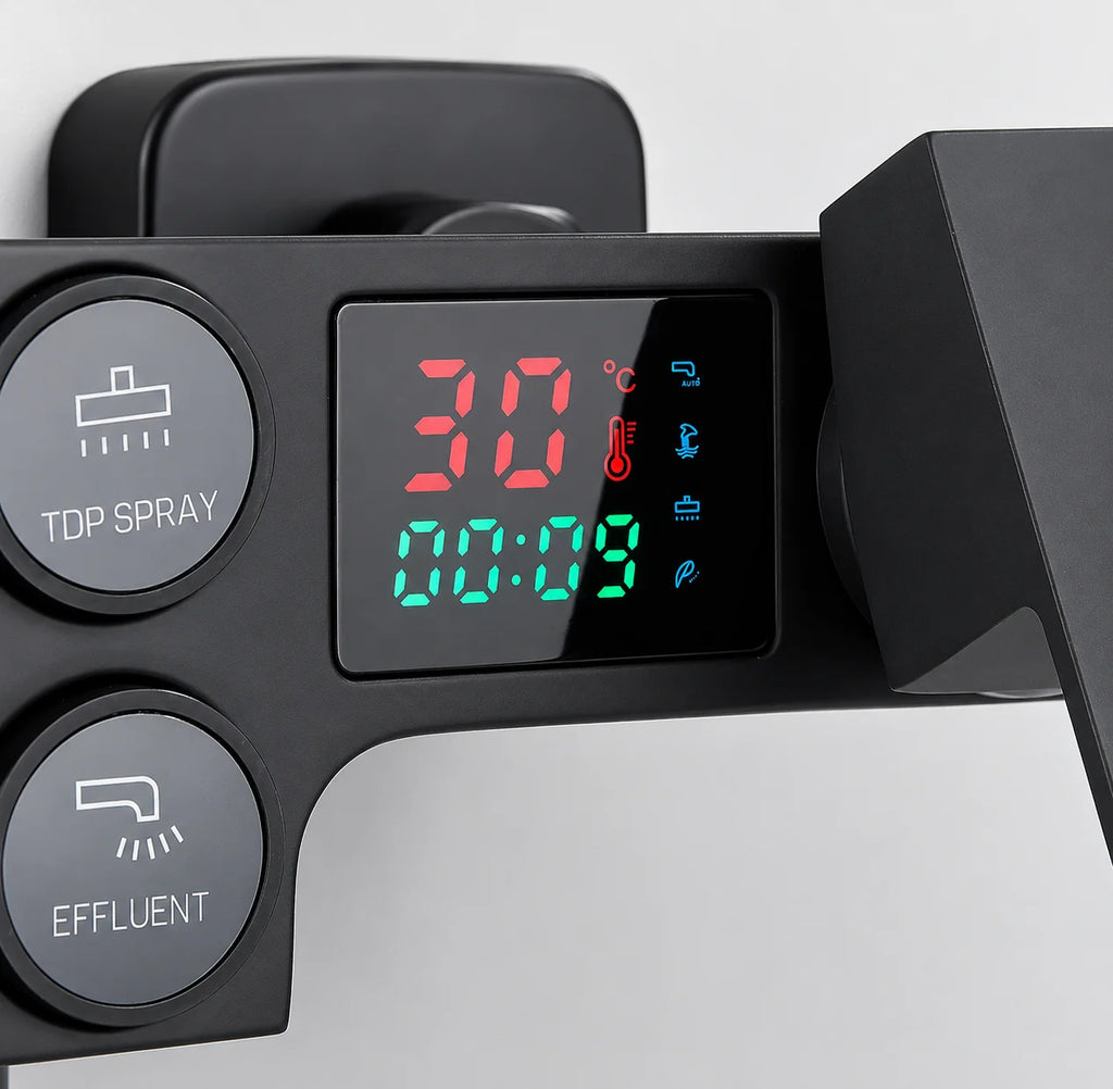 Colonne de douche thermostatique Noir mat