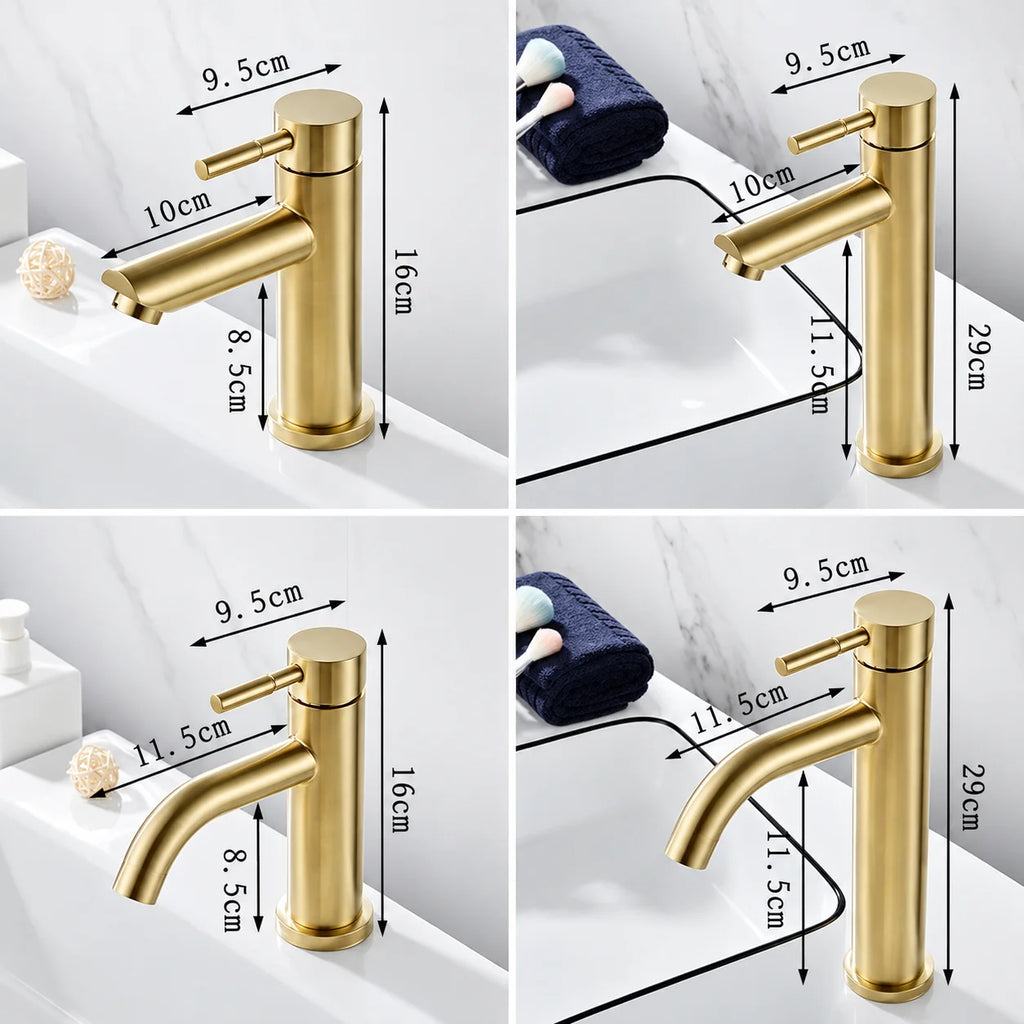 Mitigeur Lavabo Or Brossé 5