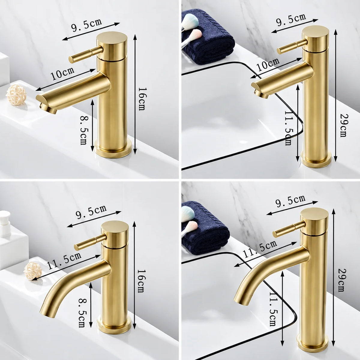 Mitigeur Lavabo Or Brossé 5