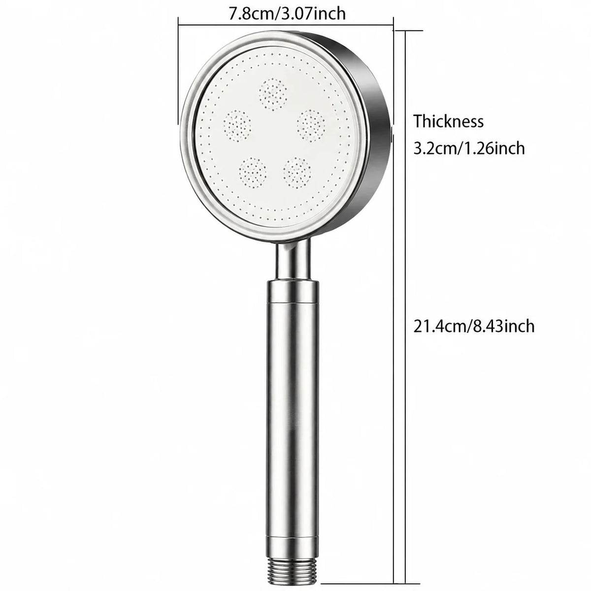 Pommeau de Douche Haute Pression Inox 5