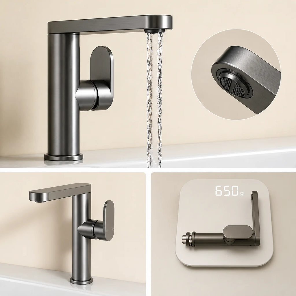 Robinet Salle de Bain Gris 360° 1