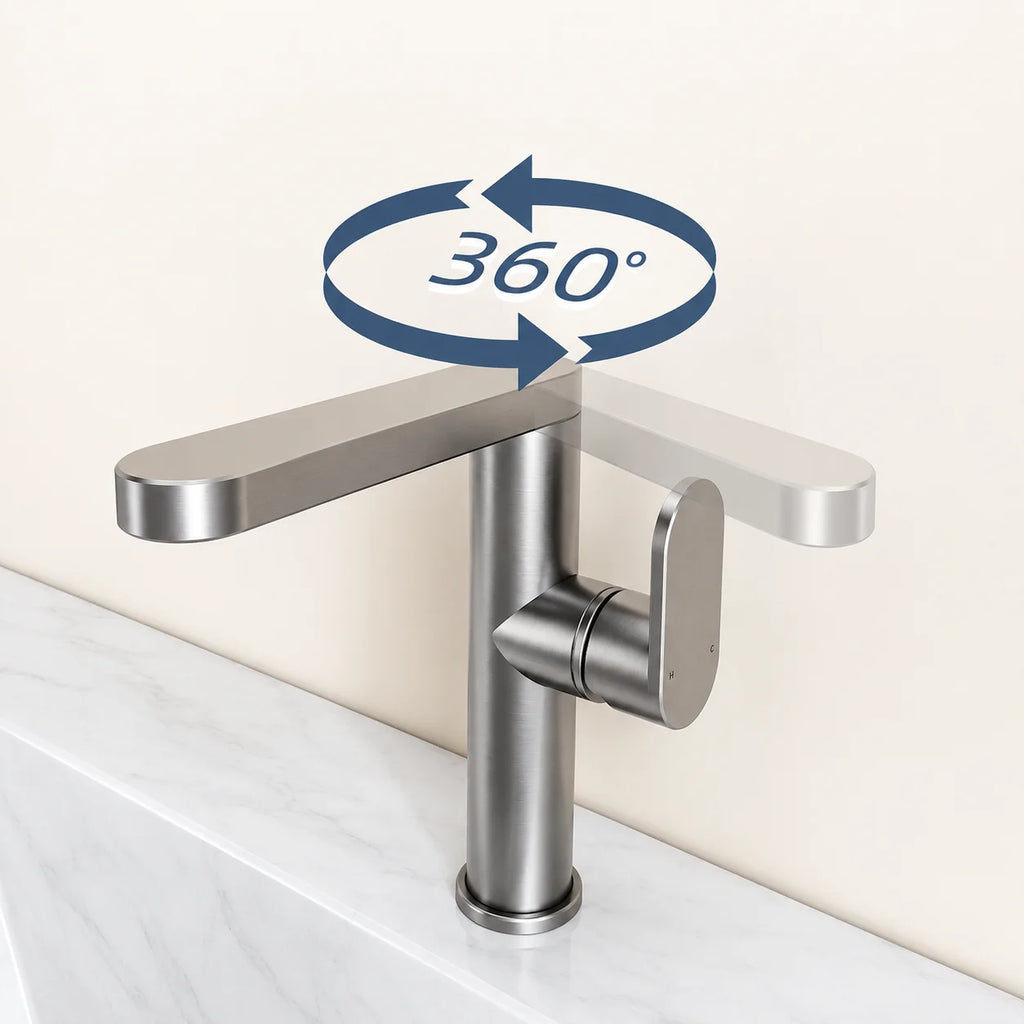 Robinet Salle de Bain Gris 360° 3