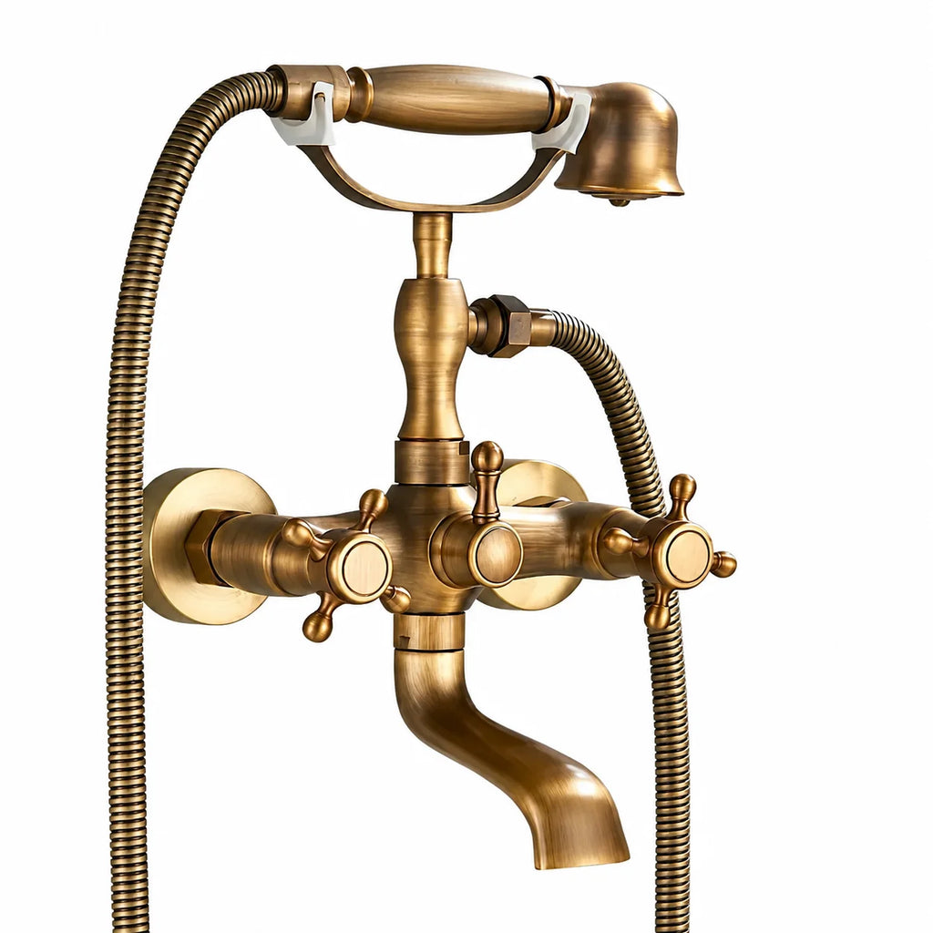 Robinet baignoire mural antique
