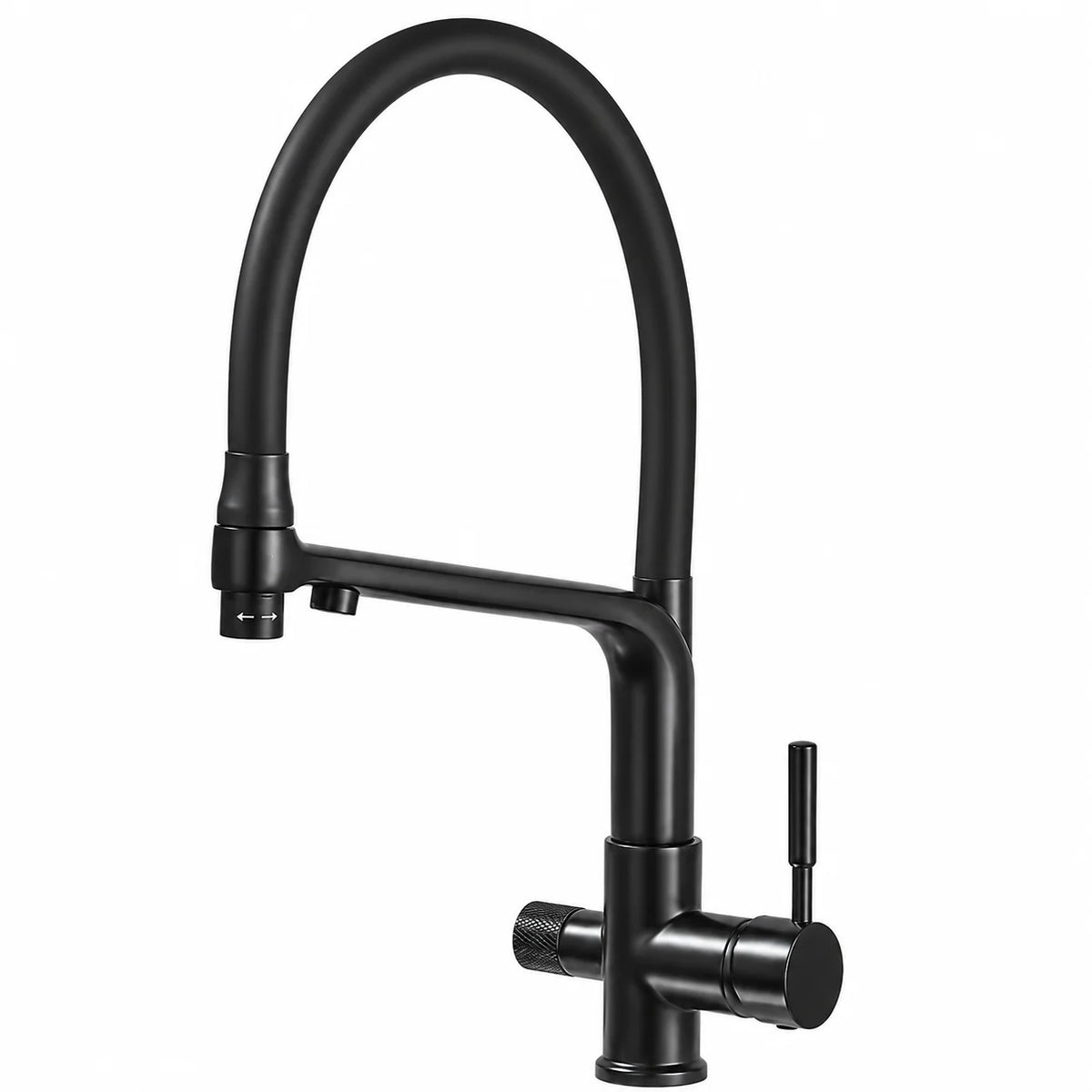 Robinet de Cuisine Douchette Double Bec Filtré noir 