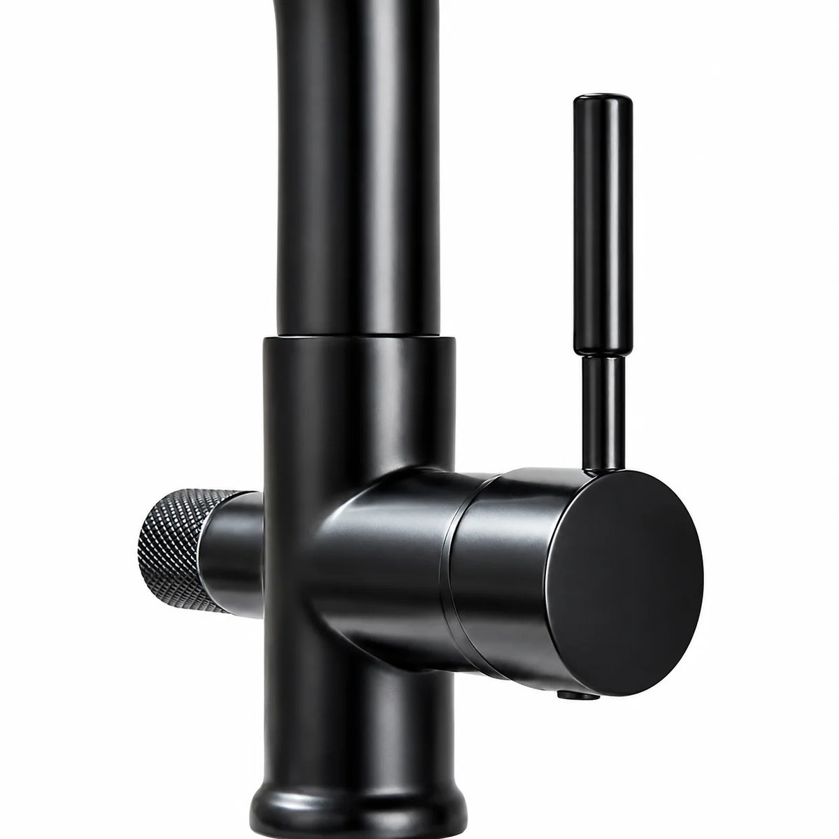 Robinet de Cuisine Douchette Double Bec noir mat 