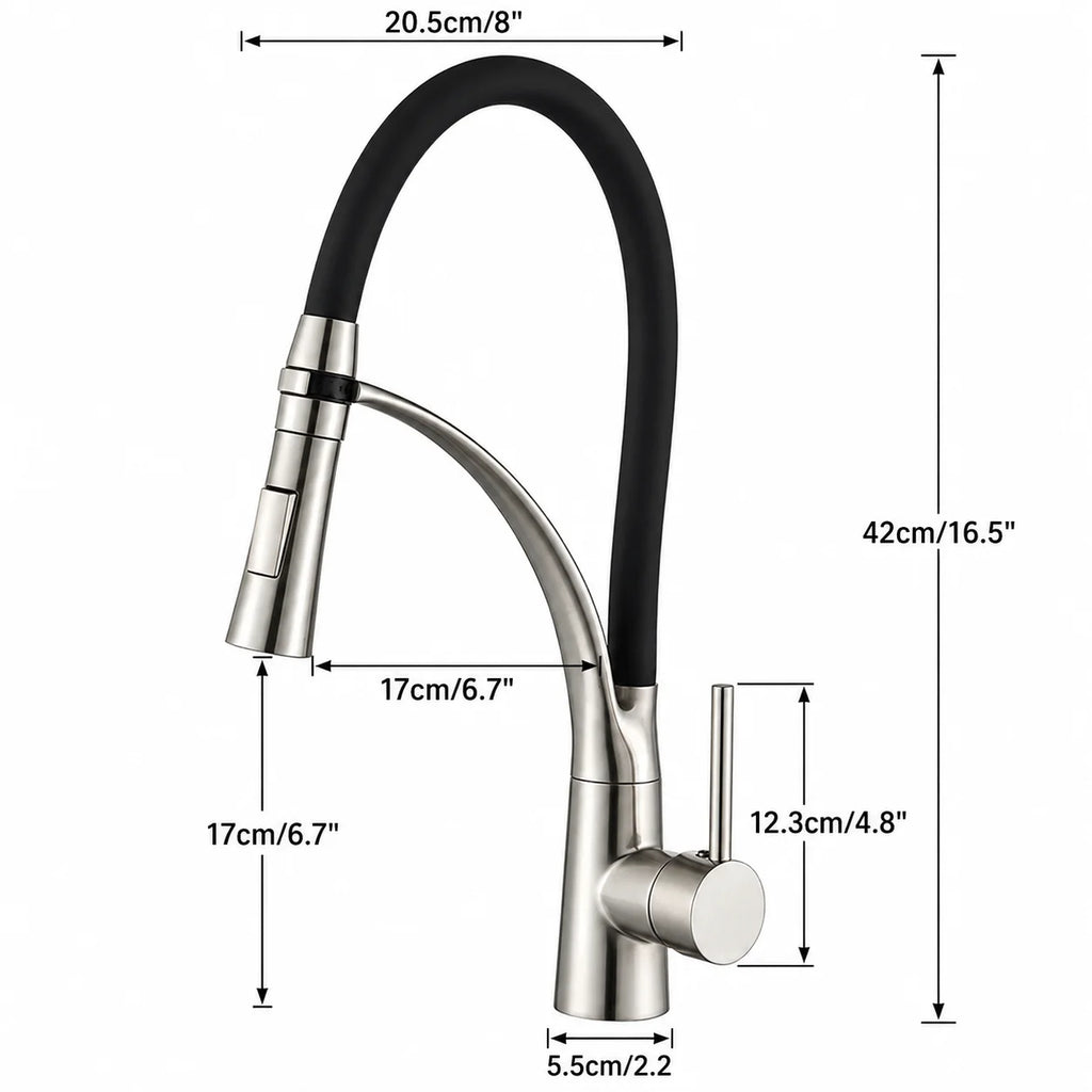Robinet de Cuisine Douchette Magnétique dimensions 