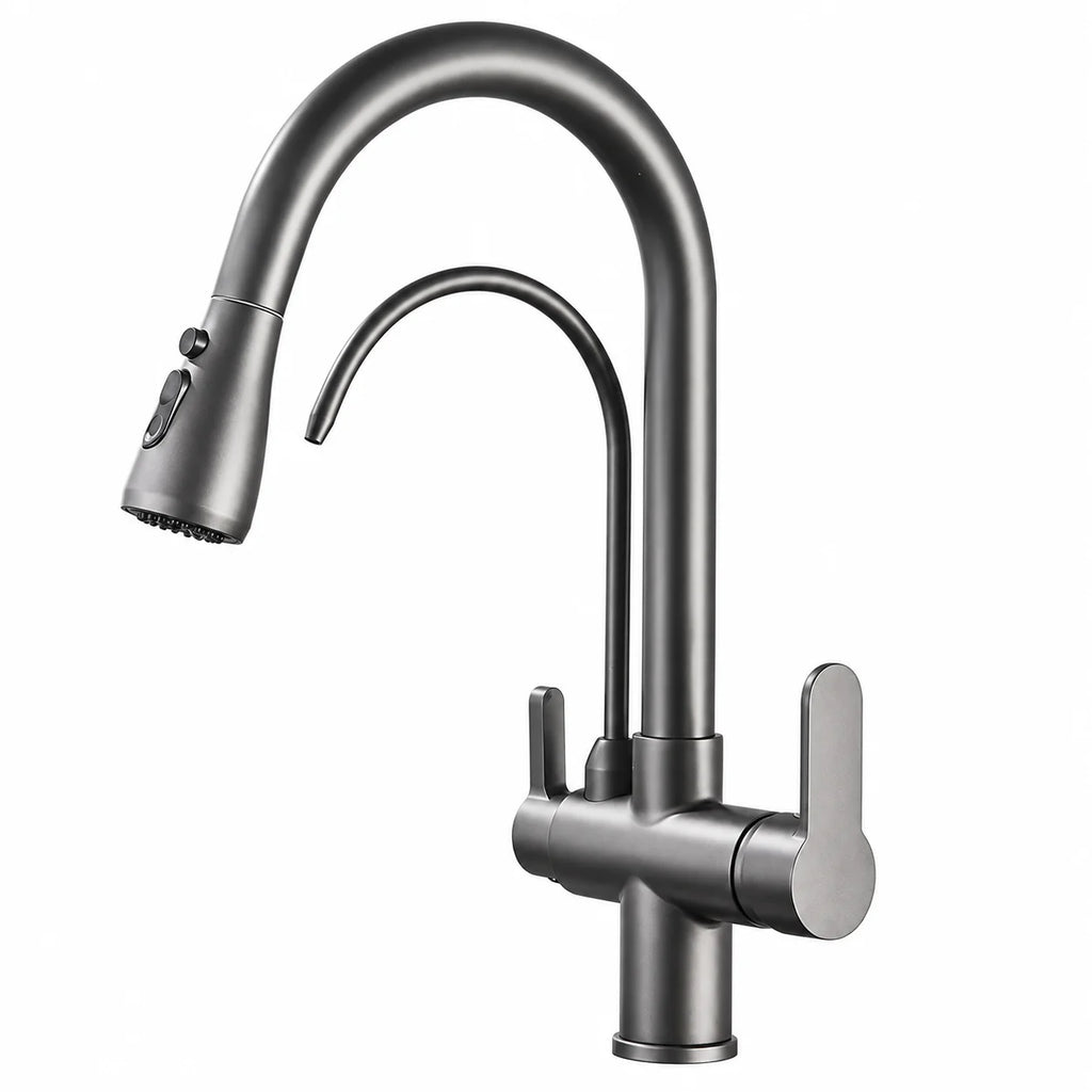 Robinet de Cuisine gris brossé 