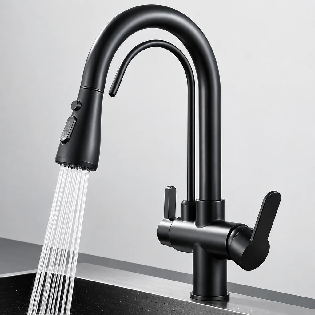 Robinet de Cuisine noir mat 