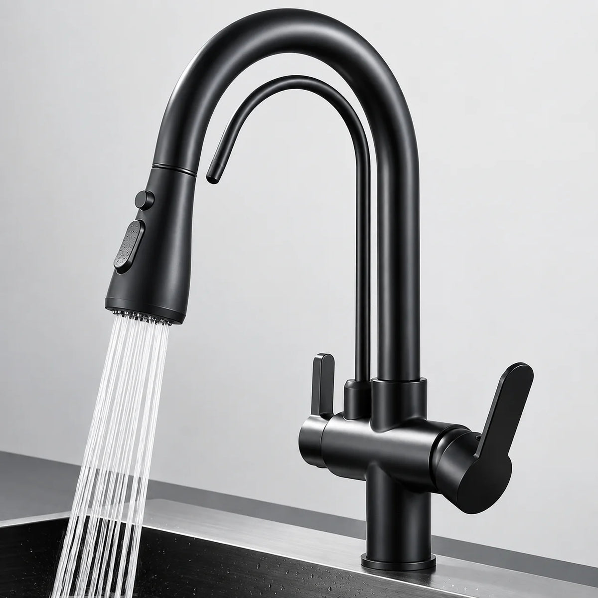 Robinet de Cuisine noir mat 