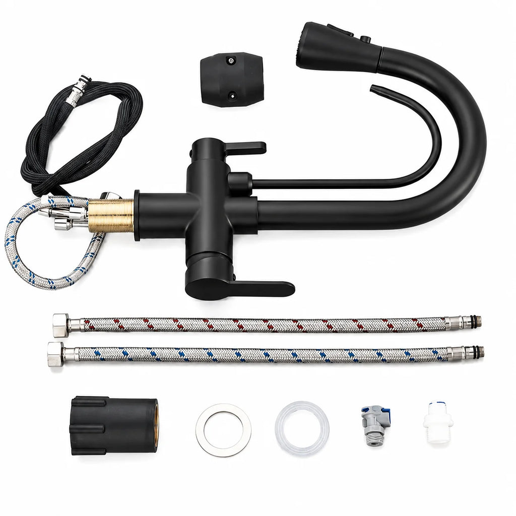 Robinet de Cuisine noir mat kit