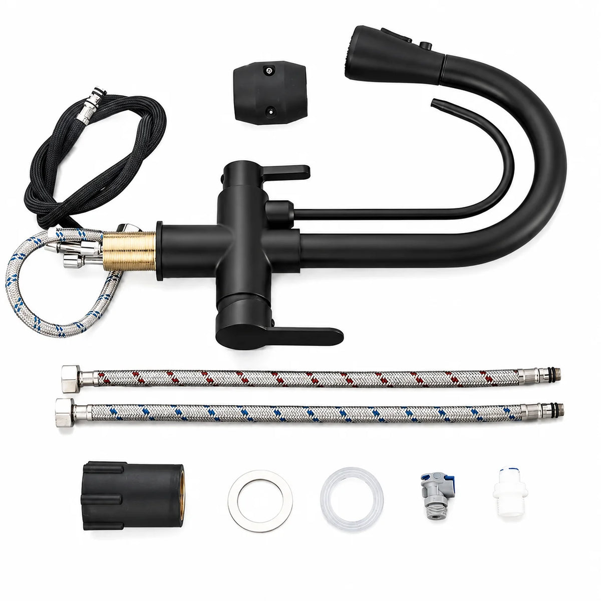 Robinet de Cuisine noir mat kit
