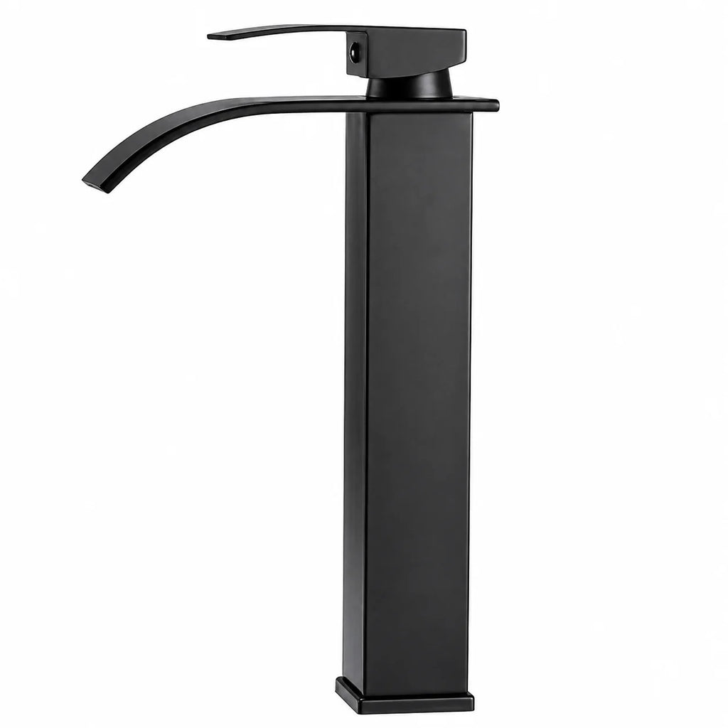 Robinet de Salle de Bain Cascade Long noir 
