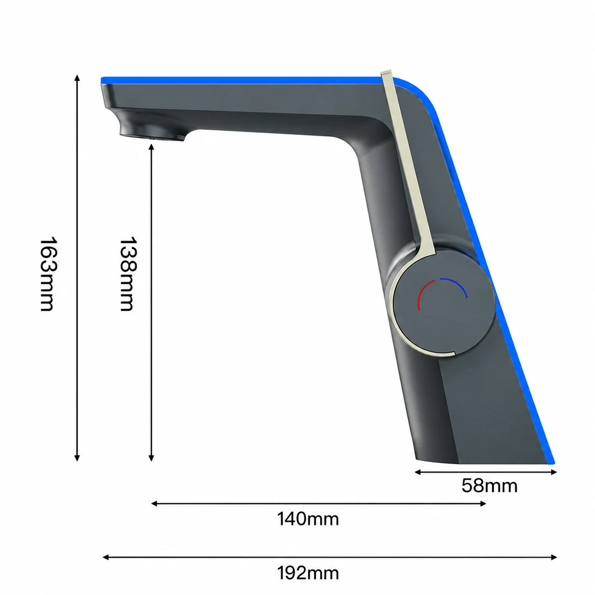 Robinet de Salle de Bain Digital Écran LED 3