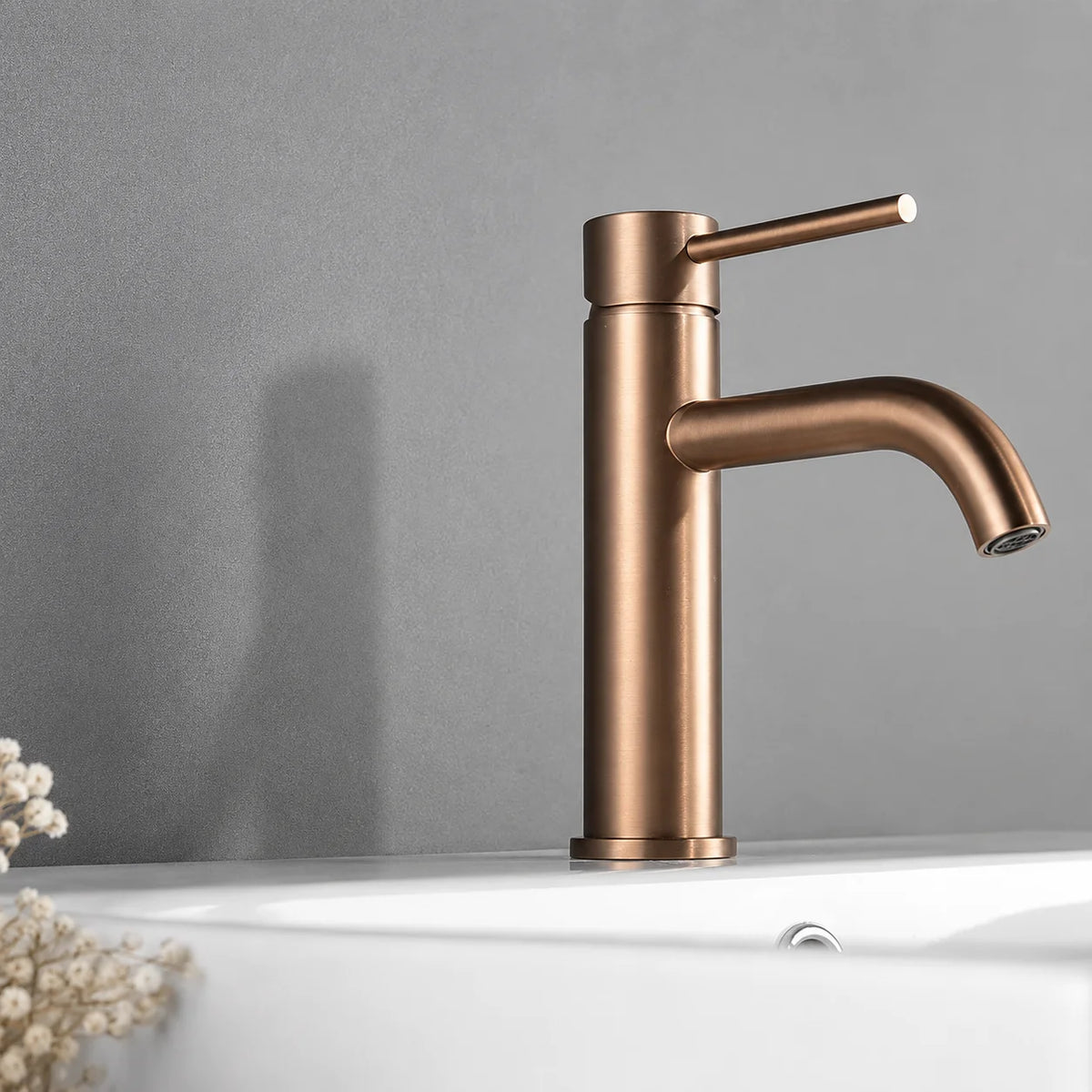 Robinet de Salle de Bain Gris Brossé 5