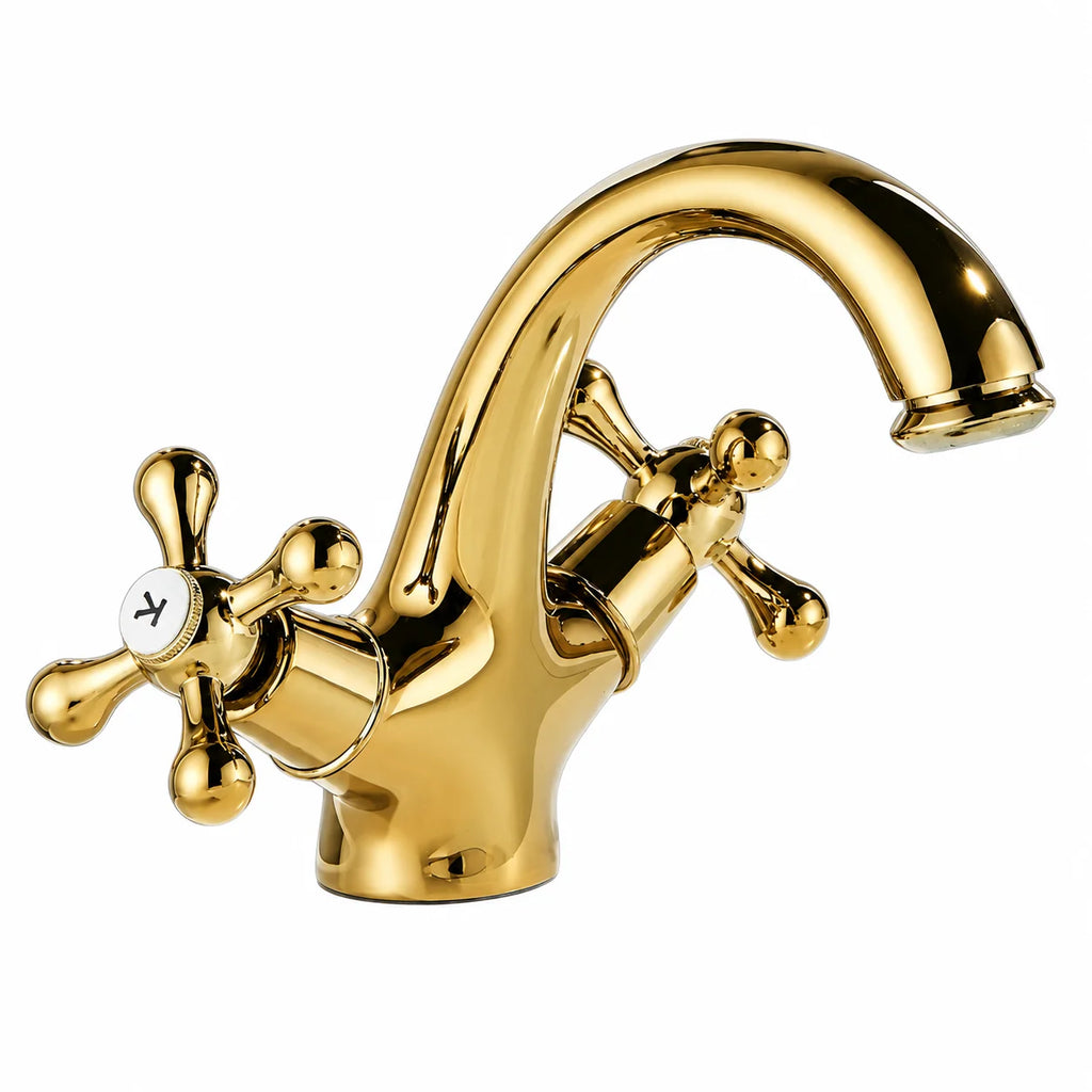 Robinet de salle de bain antique en laiton 1