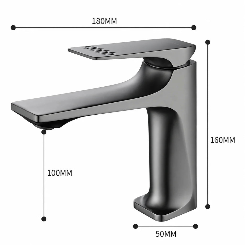 Robinet de salle de bain en laiton Gris brosse dimensions