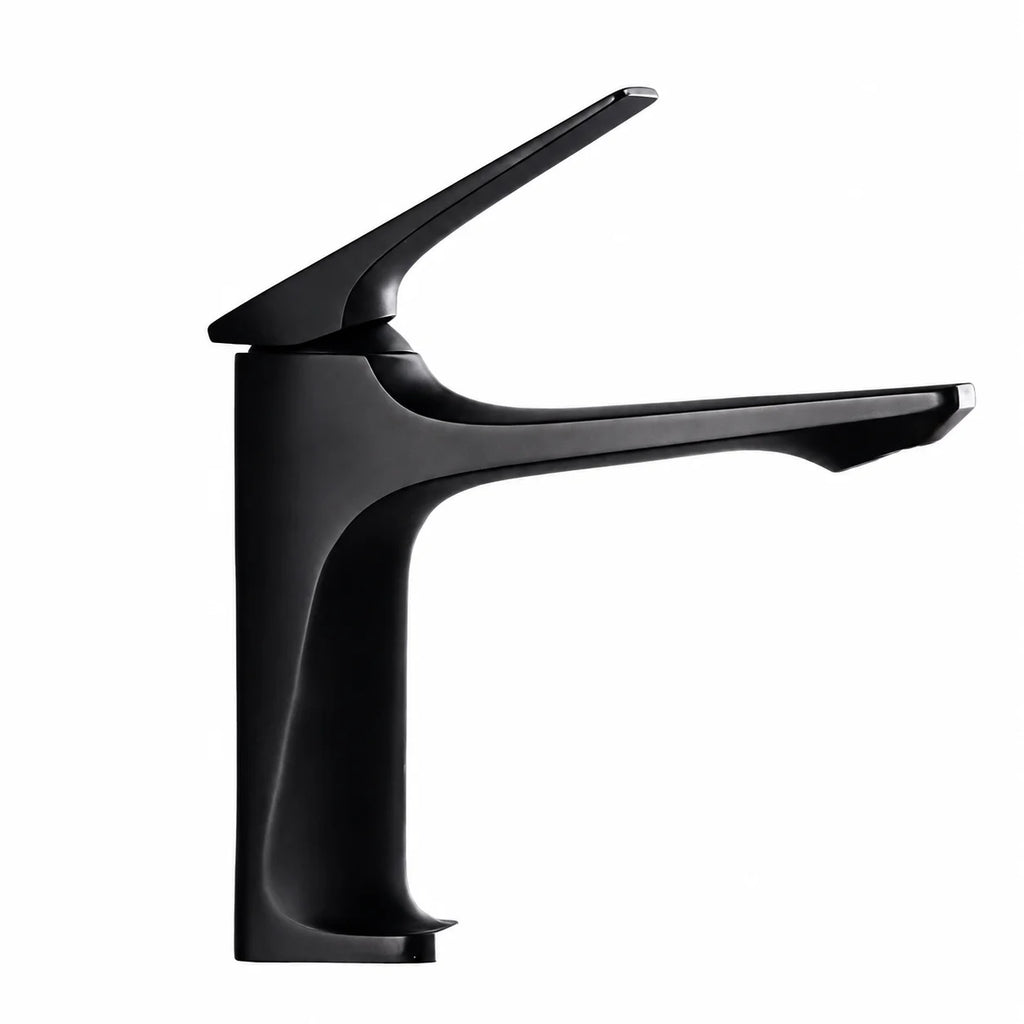 Robinet de salle de bain en laiton Noir mat