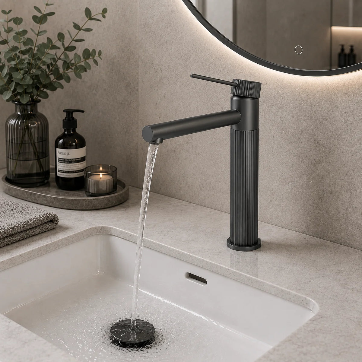 Robinet de salle de bain long 1