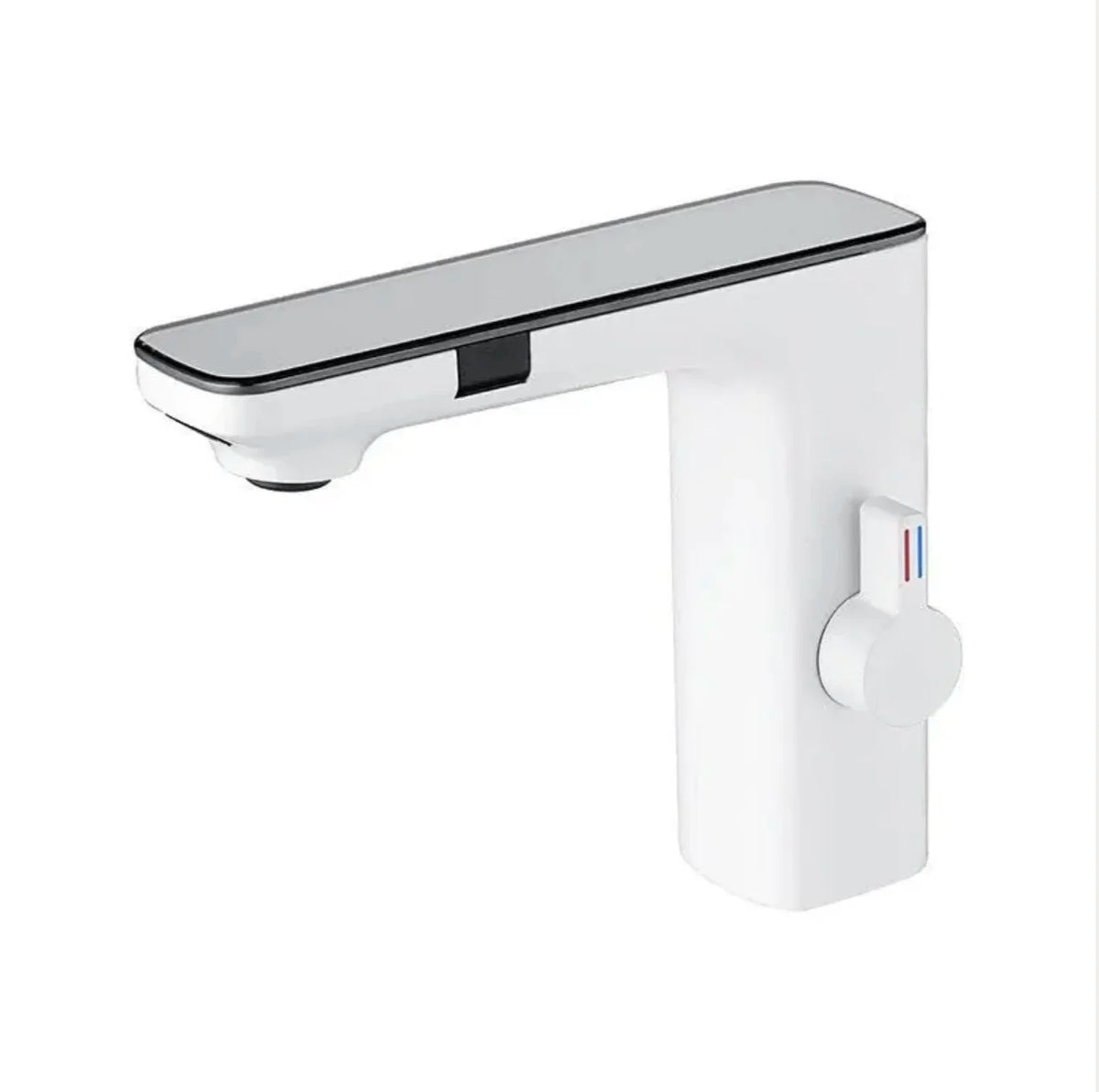 Robinet de salle de bain sans contact digital blanc 