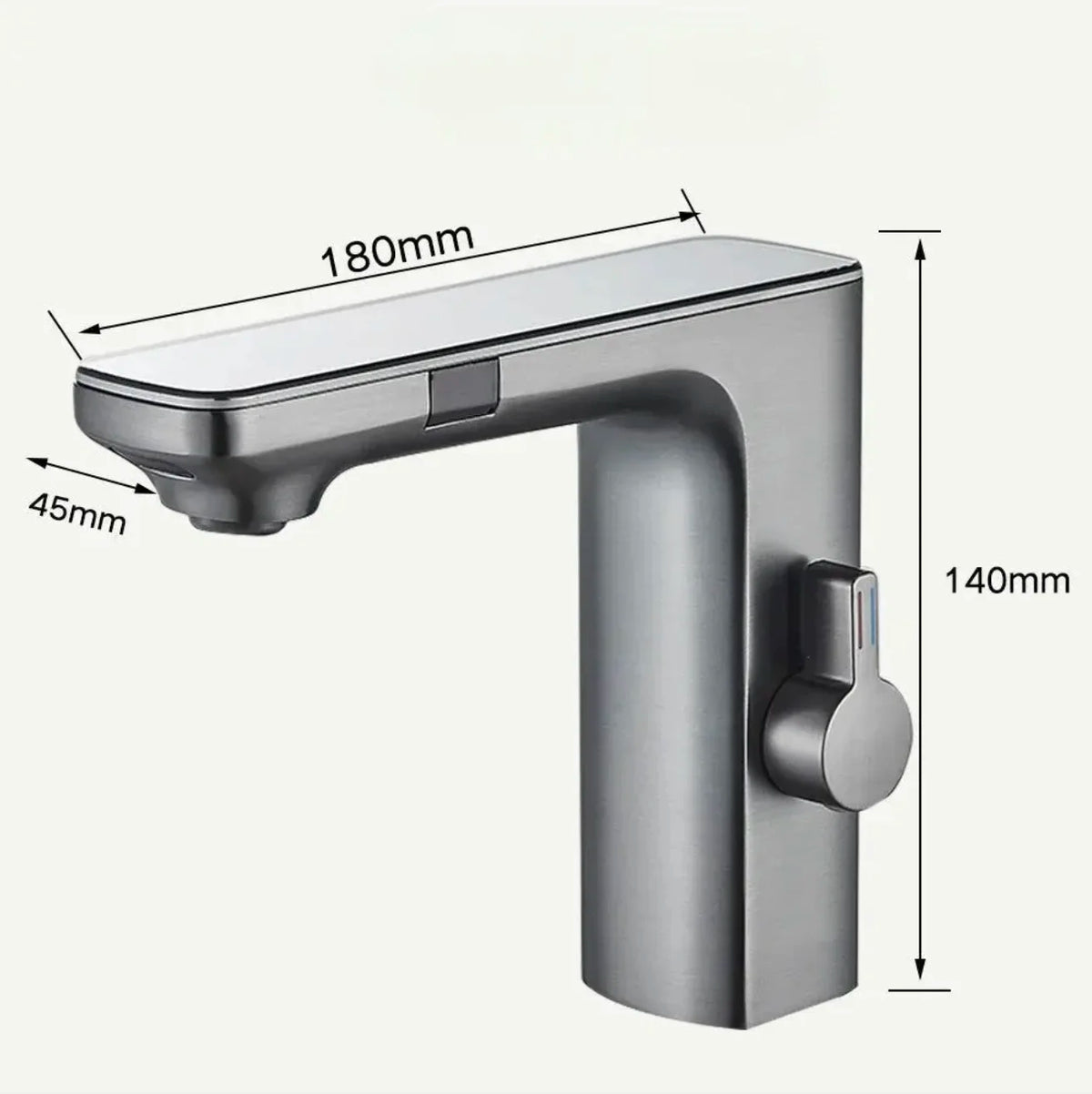 Robinet de salle de bain sans contact digital dimensions 